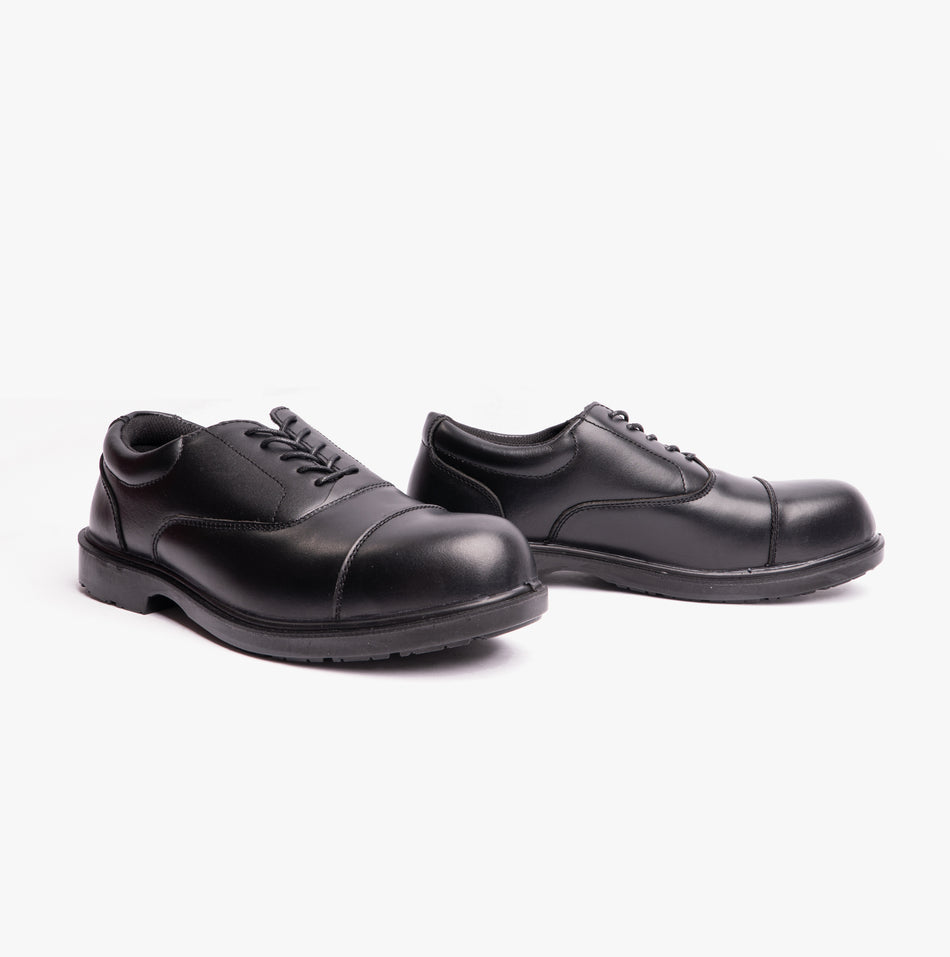 Grafters M9775A UNIFORM Mens Leather Safety Shoes Black