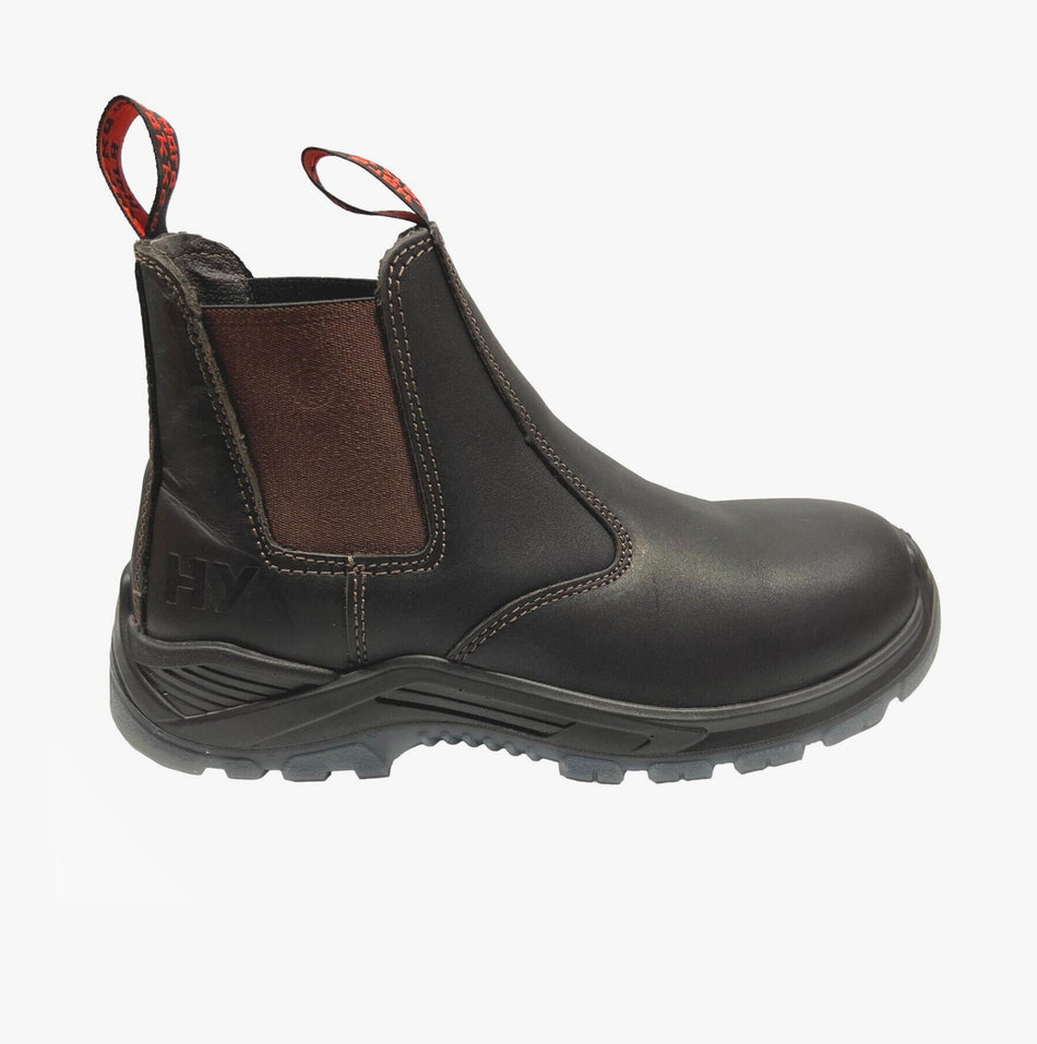 Hard Yakka BANJO Mens Dealers Safety Boots Brown