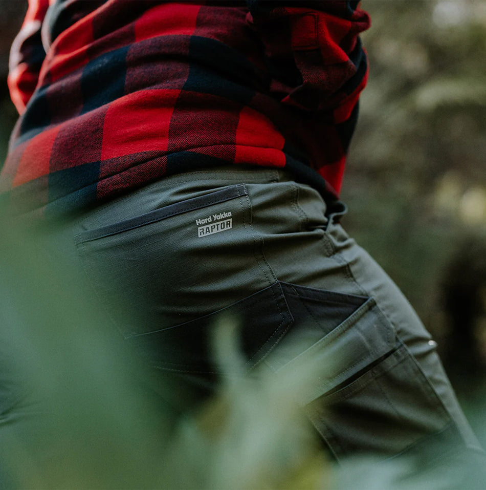 Hard Yakka RAPTOR ACTIVE Mens Work Trousers Green