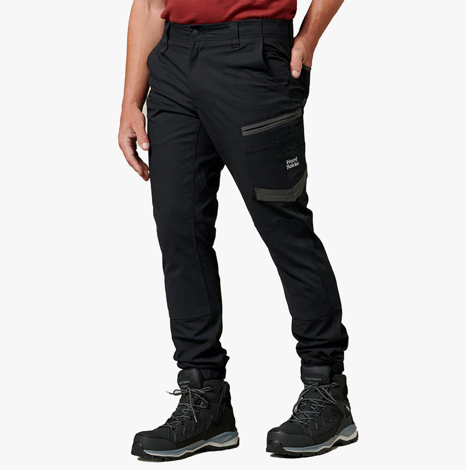 Hard Yakka RAPTOR CUFF Mens Work Trousers Black