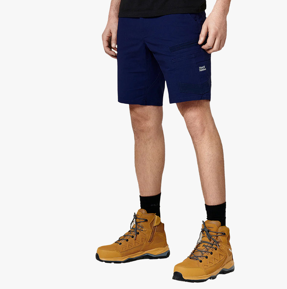 Hard Yakka RAPTOR ACTIVE MID Mens Work Shorts Navy