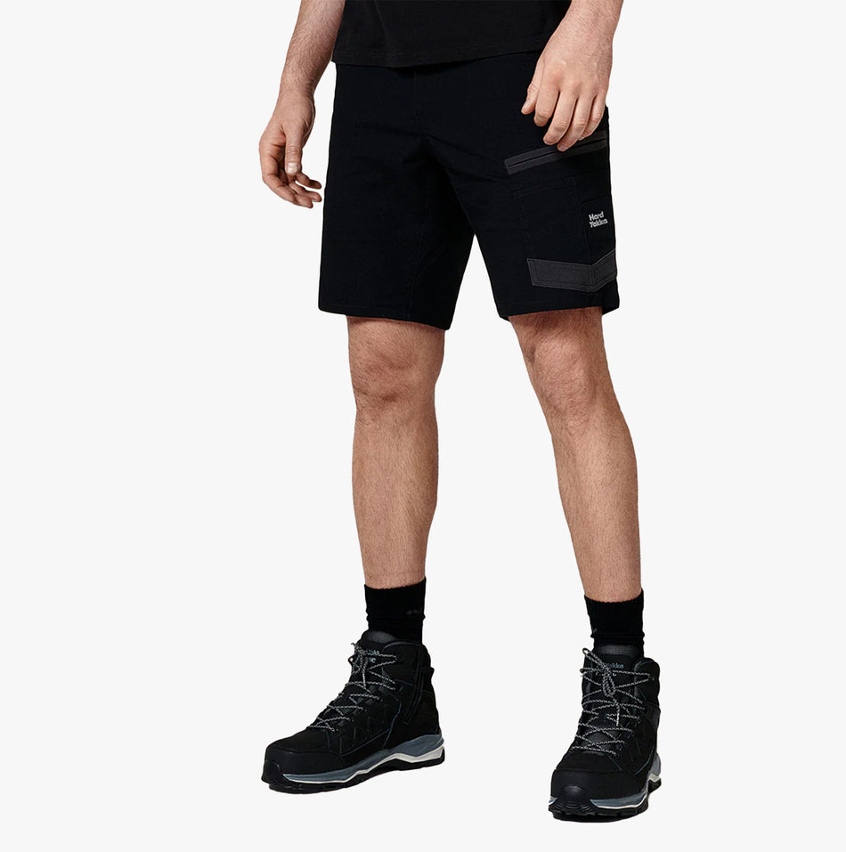 Hard Yakka RAPTOR ACTIVE MID Mens Work Shorts Black