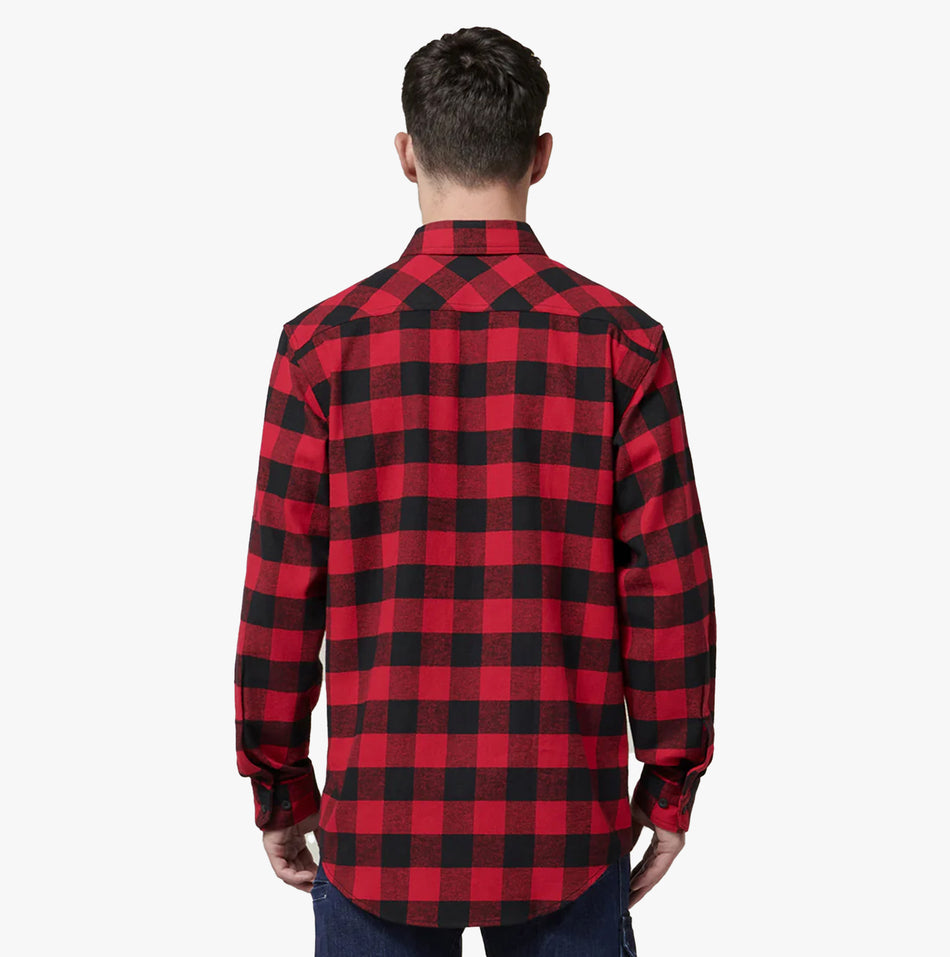 Hard Yakka LONG SLEEVE CHECK FLANNEL Mens Shirts Red