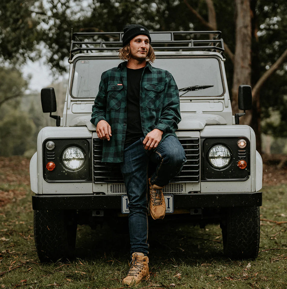 Hard Yakka LONG SLEEVE CHECK FLANNEL Mens Shirts Green