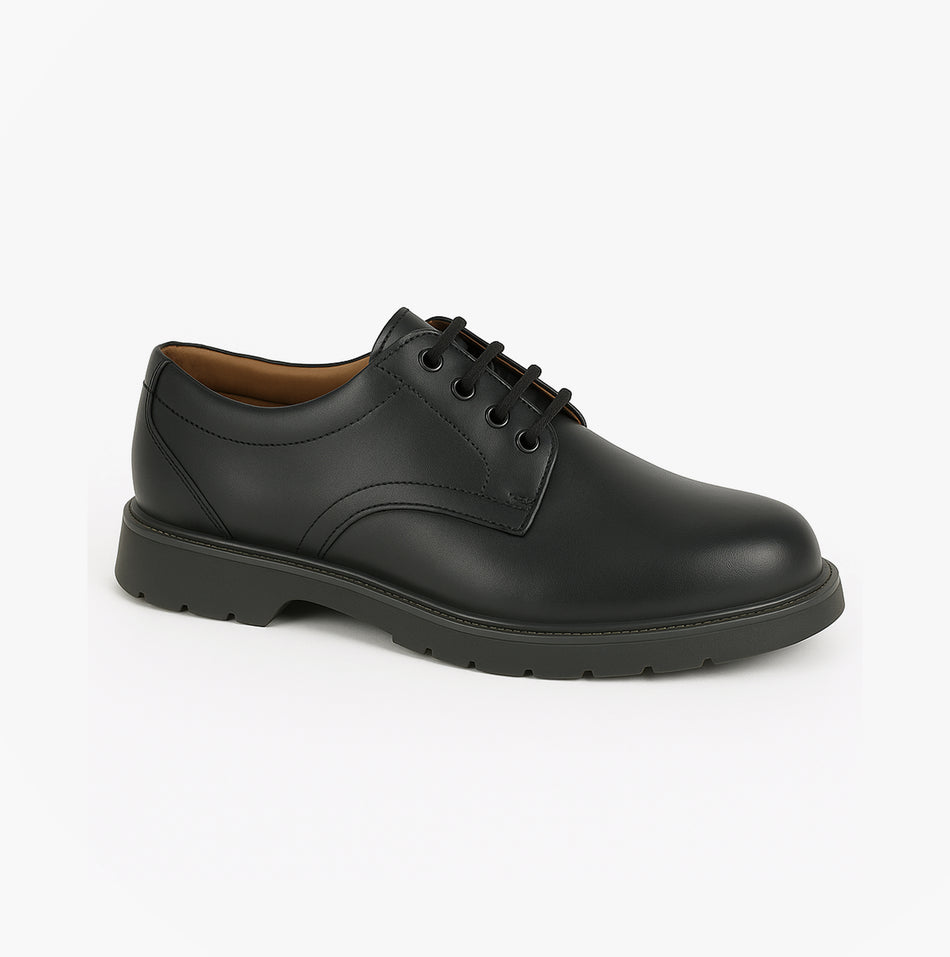 Grafters M181A Mens Leather Uniform Shoes Black