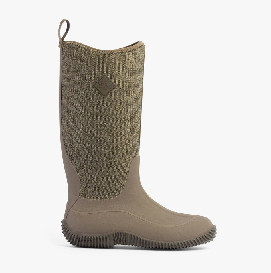 Muck Boots HALE HERRINGBONE Womens Rubber Wellington Boots Walnut