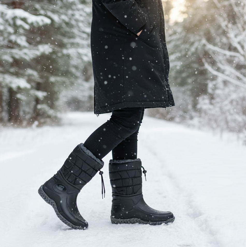 Mud Dogs NORDIC Womens Warm Lined Boots Black