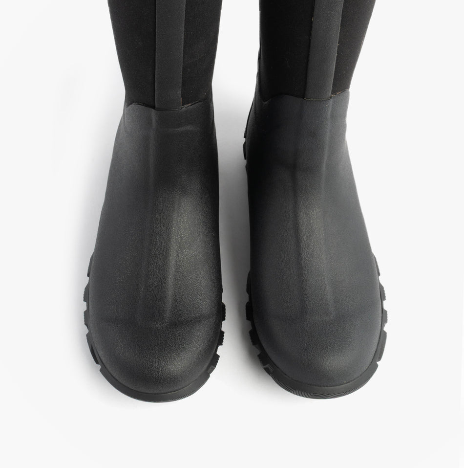 Mud Dogs RUTLAND TALL Neoprene Wellington Boots Black