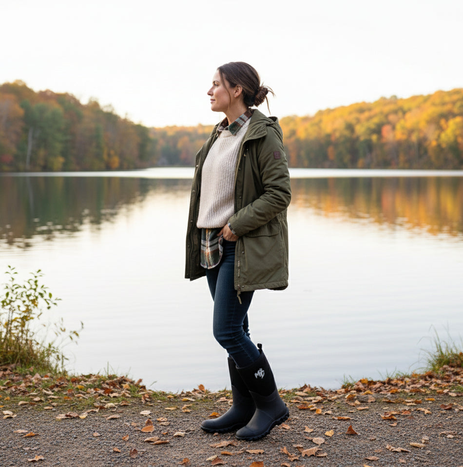 Mud Dogs RUTLAND MID Unisex Neoprene Wellies Black