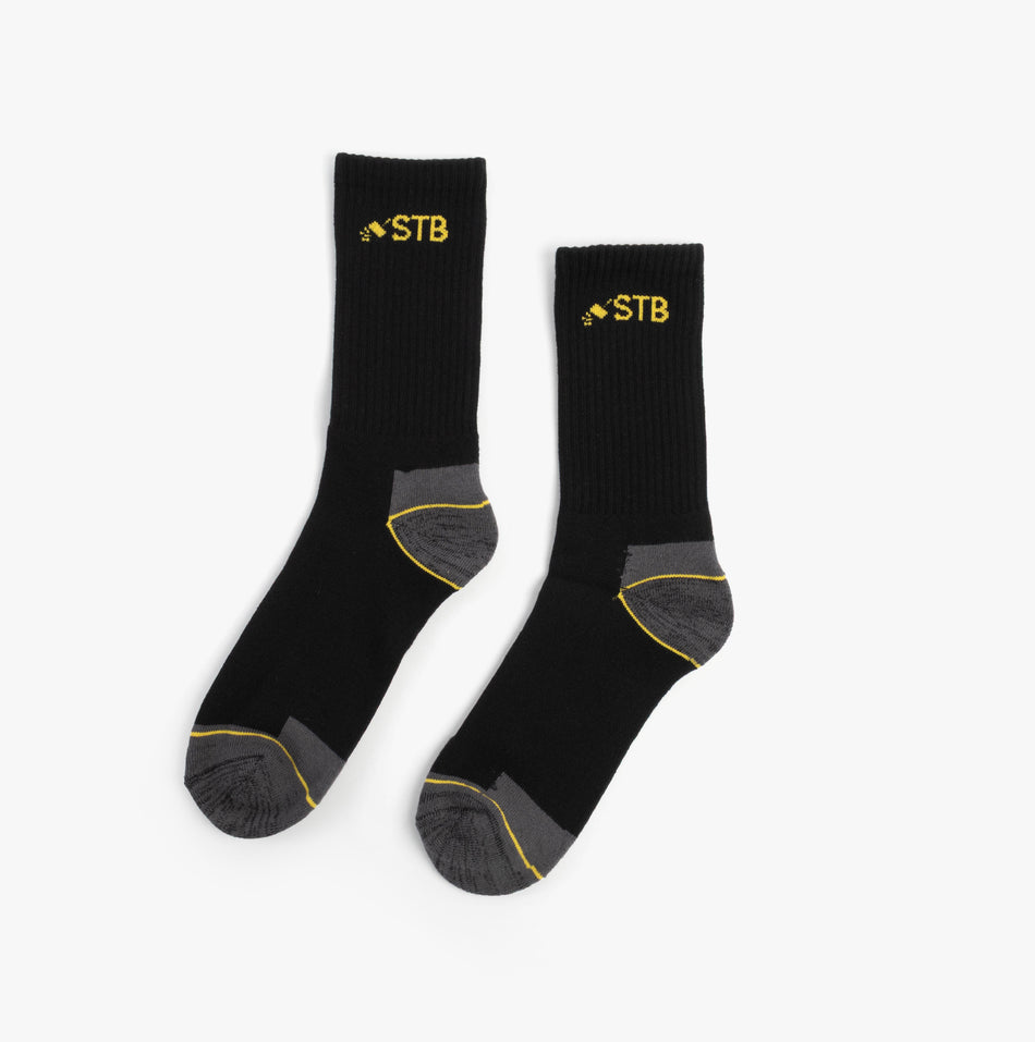 STB Mens Premium Thermal Work Socks Black