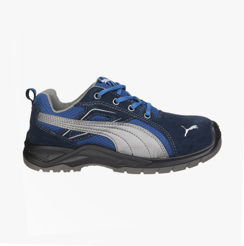 Puma Safety OMNI SKY LOW Mens Suede Safety Trainers Blue