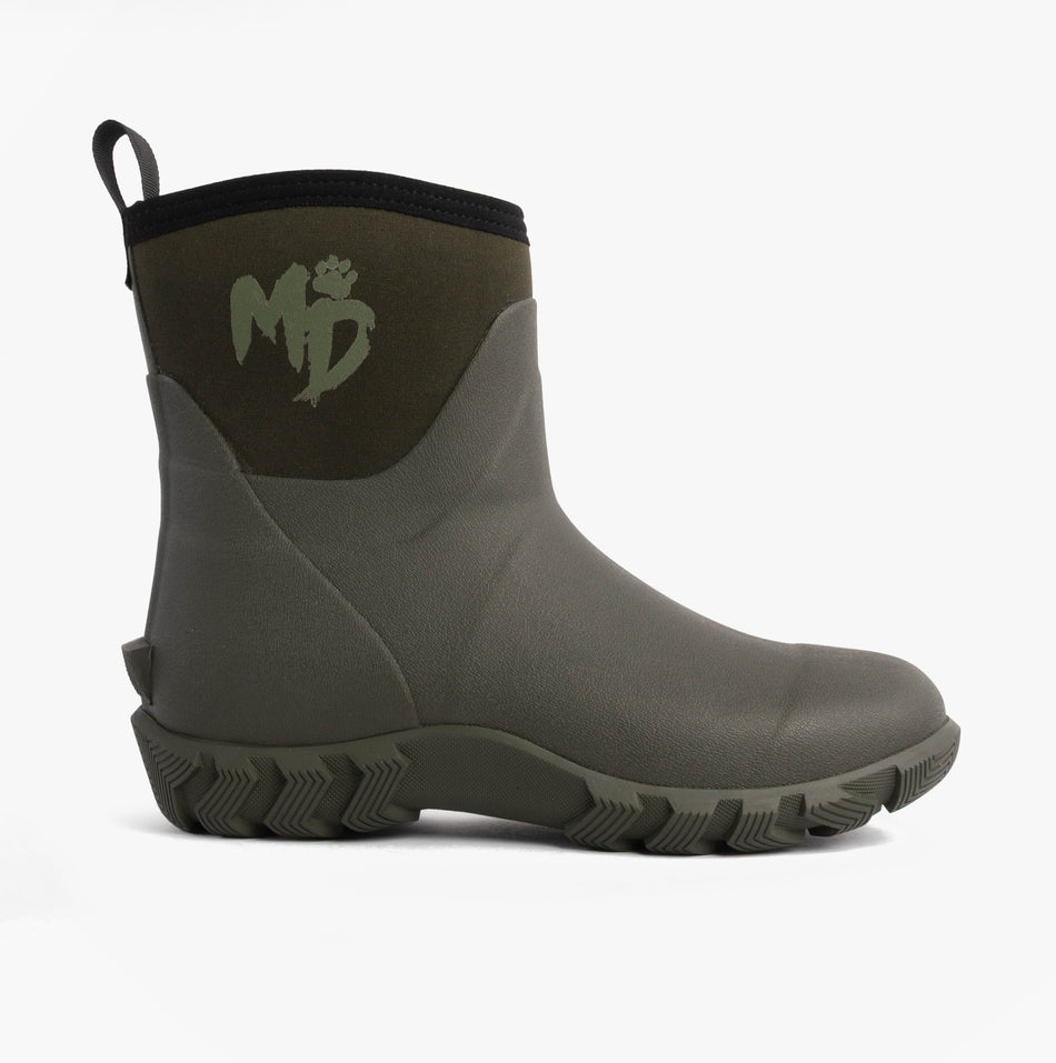 Mud Dogs RUTLAND SHORT Unisex Neoprene Wellies Olive