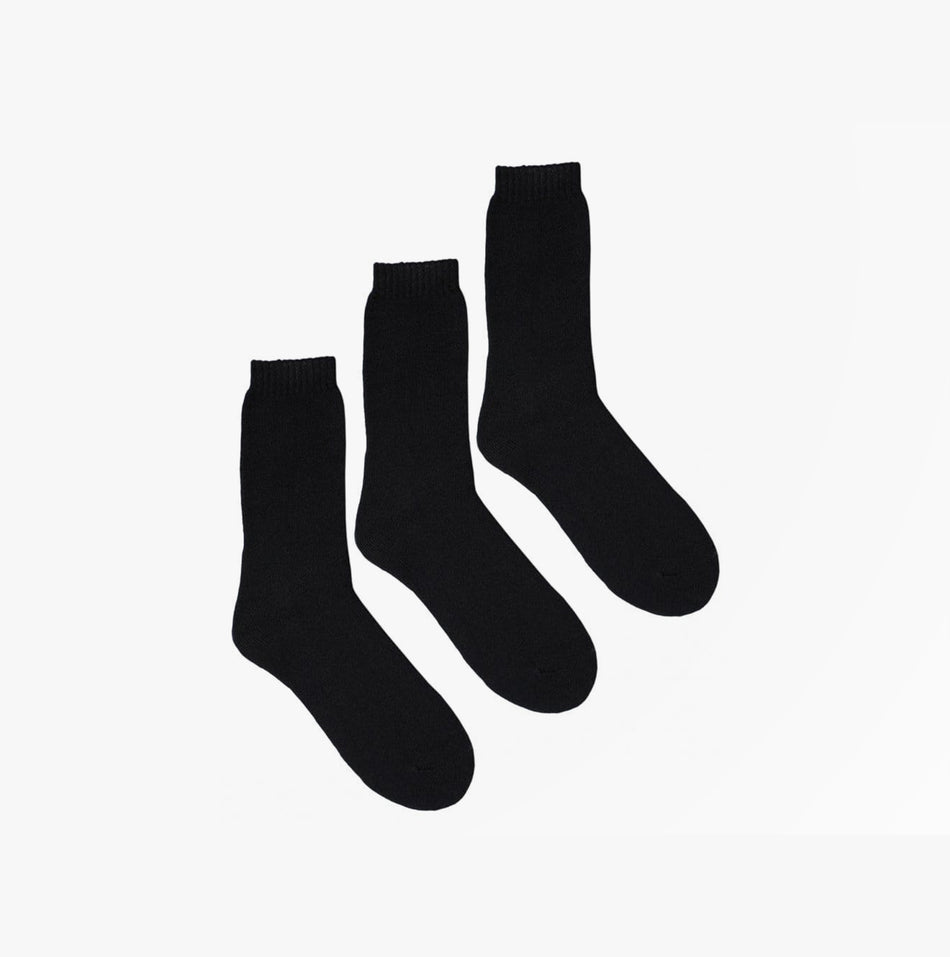 Royal Collection THERMAL Mens Socks 3 Pairs Black UK 6-11