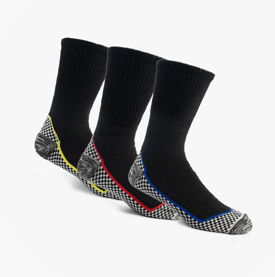 STB 34SED118 BAMBOO Mens 3 Pack Socks Multi UK 6-11