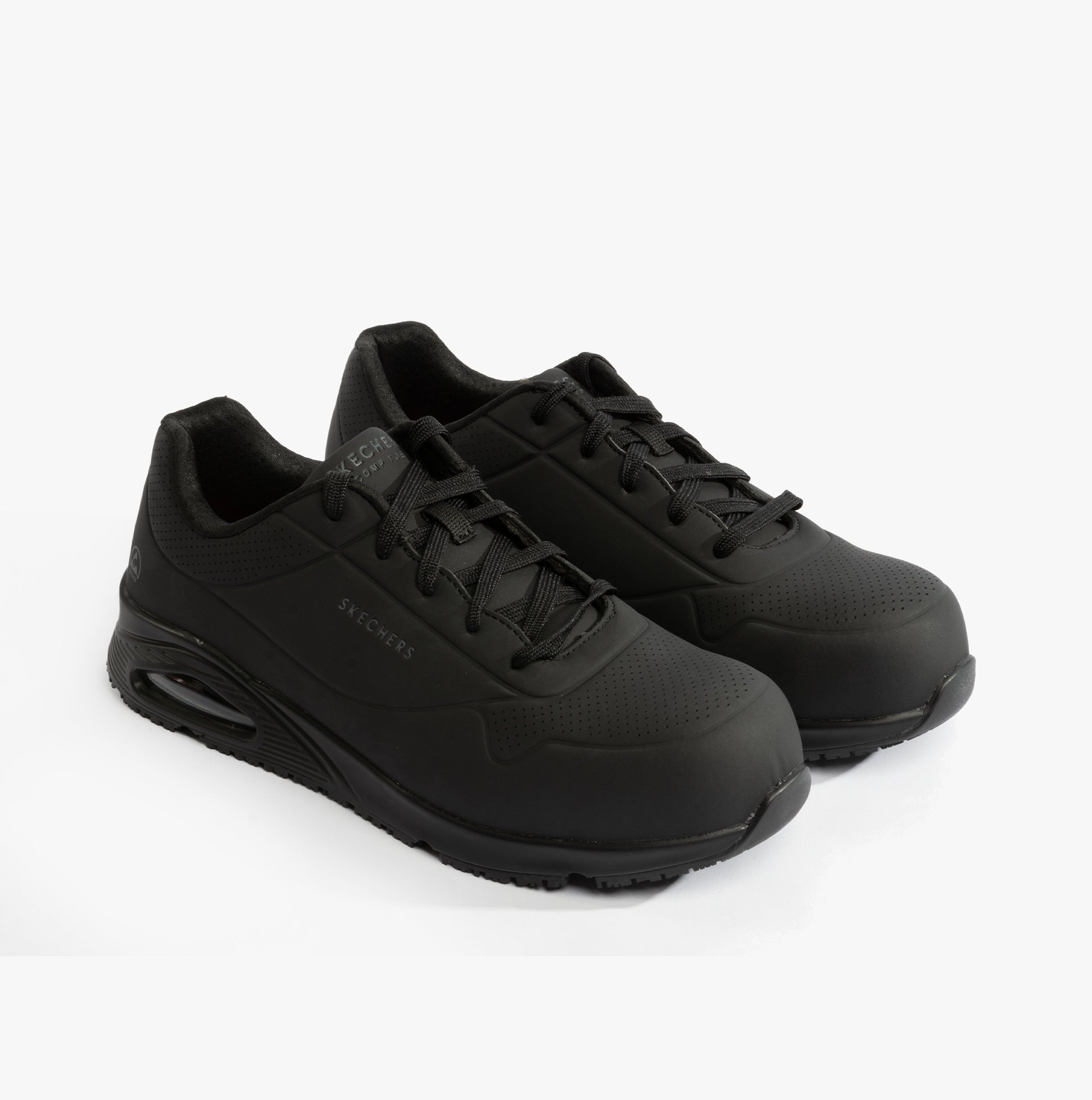 skechers uno stand on air trainers black