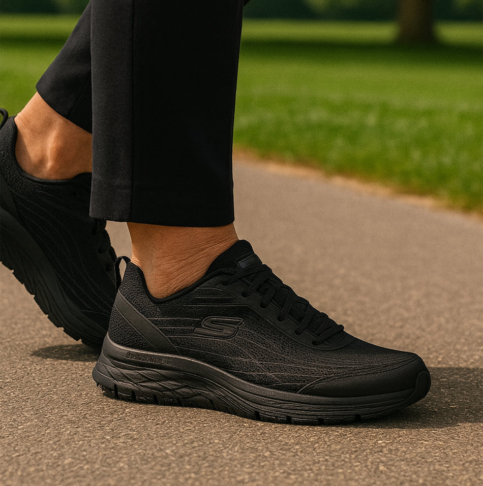 Skechers Work Skechers Work 108016EC MAX CUSHIONING ELITE SR Womens Occupational Trainers Black