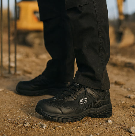 Skechers Work 77013EC/BLK SOFT STRIDE-GRINNEL Mens Safety Trainers