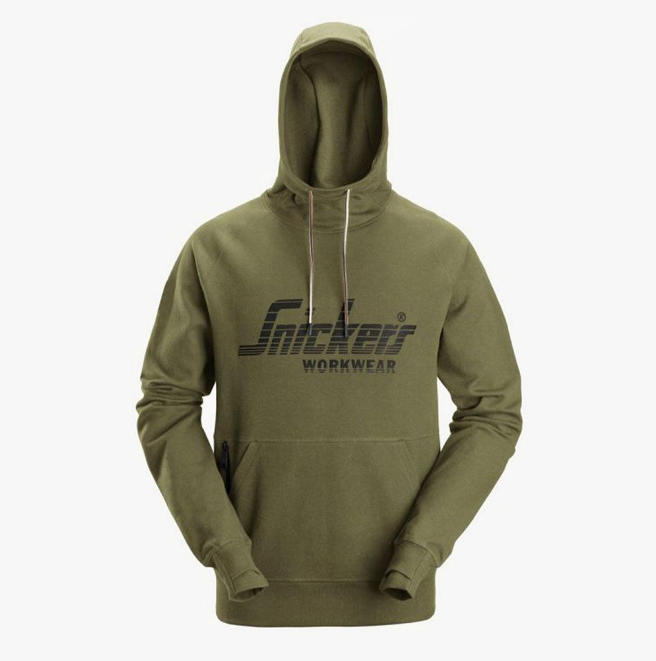 Snickers 28943100 Logo Hoodie Khaki Green