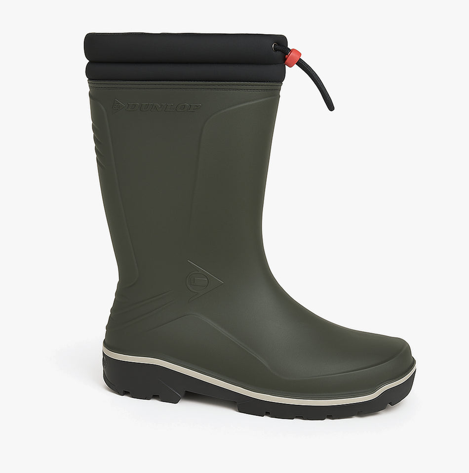 Dunlop BLIZZARD Unisex Waterproof Warm Lined Wellington Boots Green