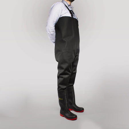 Amblers Safety AS1000CW DANUBE Unisex Safety Waders Black/Red 24875 - 41140 - 02 | STB.co.uk