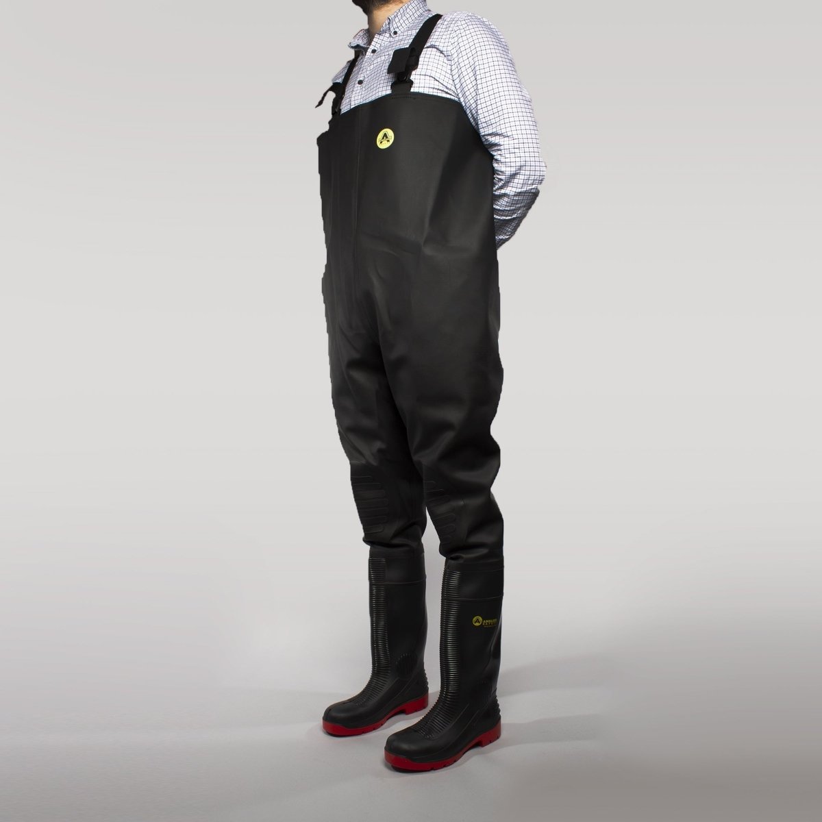 Amblers Safety AS1000CW DANUBE Unisex Safety Waders Black/Red 24875 - 41140 - 02 | STB.co.uk