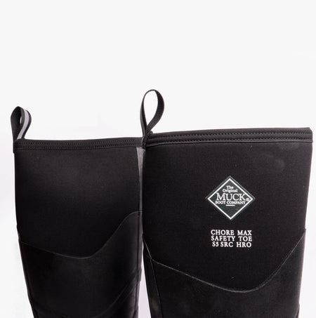 Muck Boots CHORE MAX S5 Unisex Rubber Safety Wellington Boots Black 29155 - 49267 - 02 | STB.co.uk
