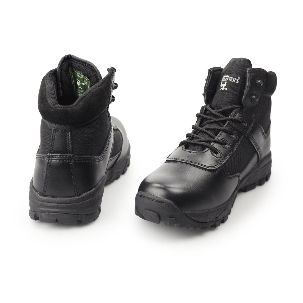 Grafters COVER II Unisex Leather Work Boots Black M497A - 3 | STB.co.uk