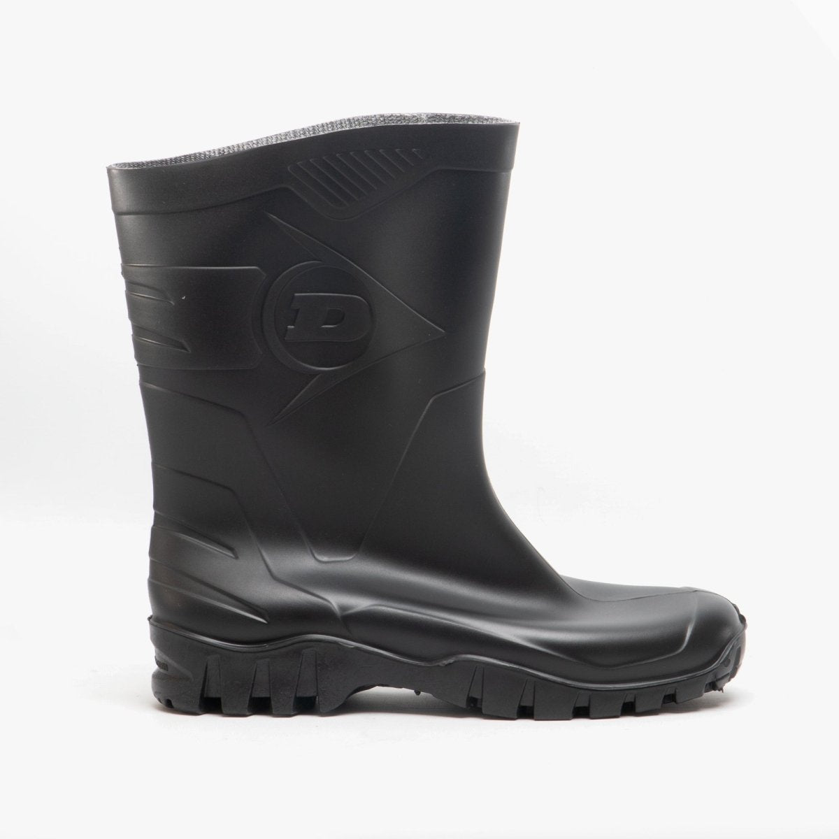 Dunlop DEE Unisex Half Length Wellington Boots Black STB –