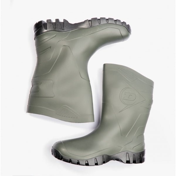 Dunlop DEE Unisex Half Length Wellington Boots Green STB –