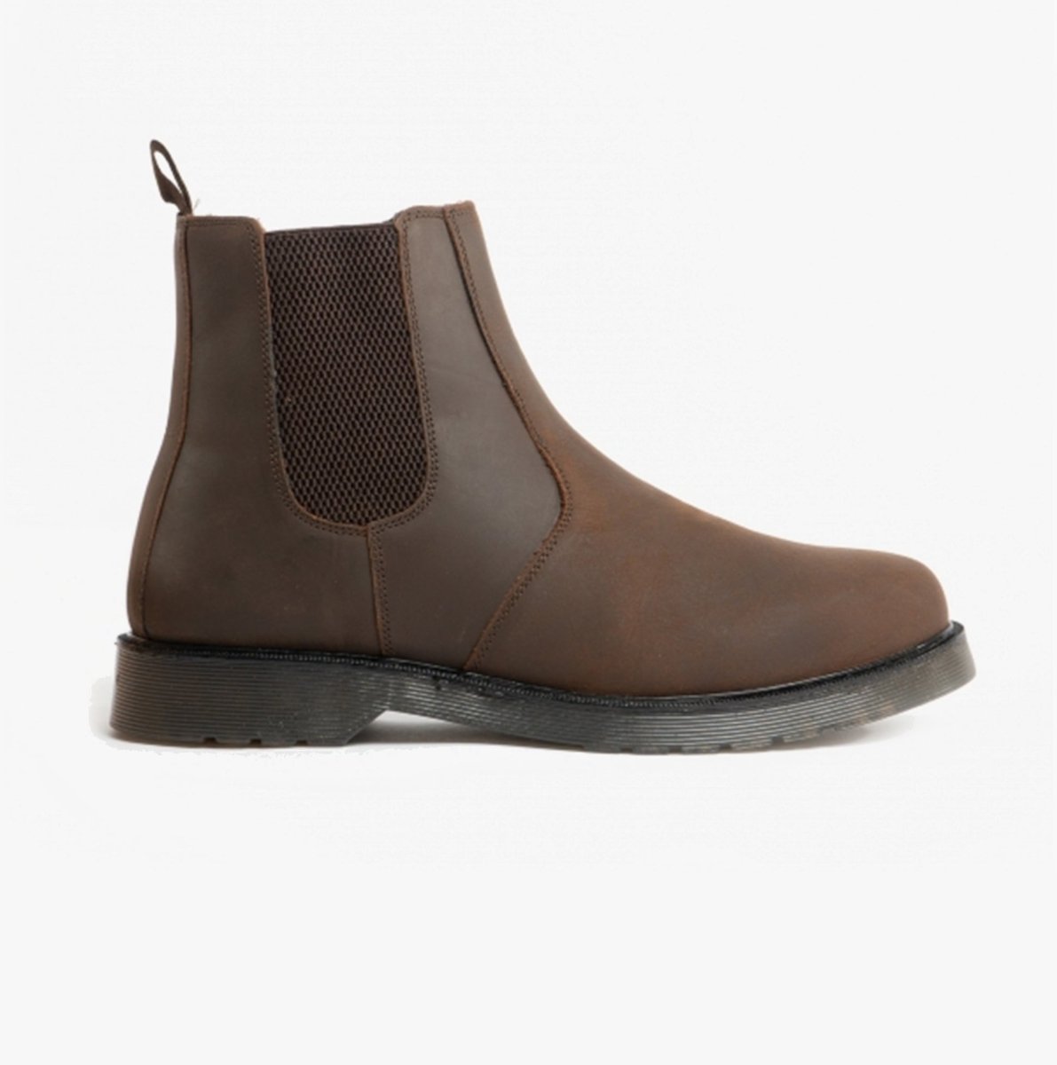 STB ELLIS Unisex Leather Air Cushioned Dealer Boots Waxy Brown