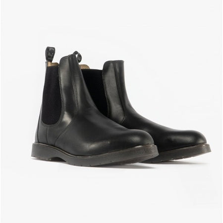 Grafters M186A Unisex Leather Gusset Chelsea Boots Black M186A - 3 | STB.co.uk