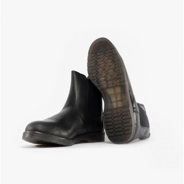 Grafters M186A Unisex Leather Gusset Chelsea Boots Black M186A - 3 | STB.co.uk