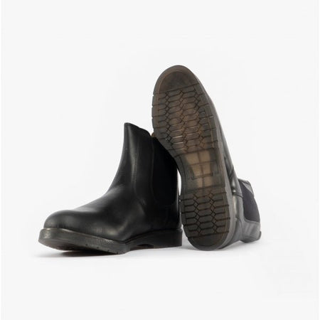 Grafters M186A Unisex Leather Gusset Chelsea Boots Black M186A - 3 | STB.co.uk