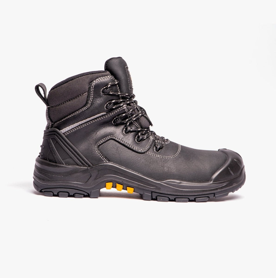 Grafters M426A Mens Non - Metal Leather Safety Boots Black M426A - 40 | STB.co.uk