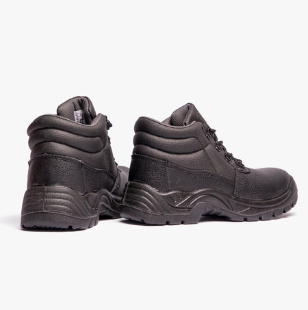Grafters M9535PA+ Unisex Leather Chukka Safety Boots Black (Plus Sizes) M9535PA+ - 49 | STB.co.uk
