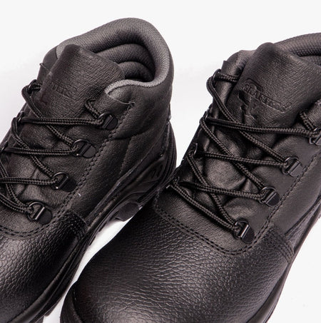 Grafters M9535PA+ Unisex Leather Chukka Safety Boots Black (Plus Sizes) M9535PA+ - 49 | STB.co.uk
