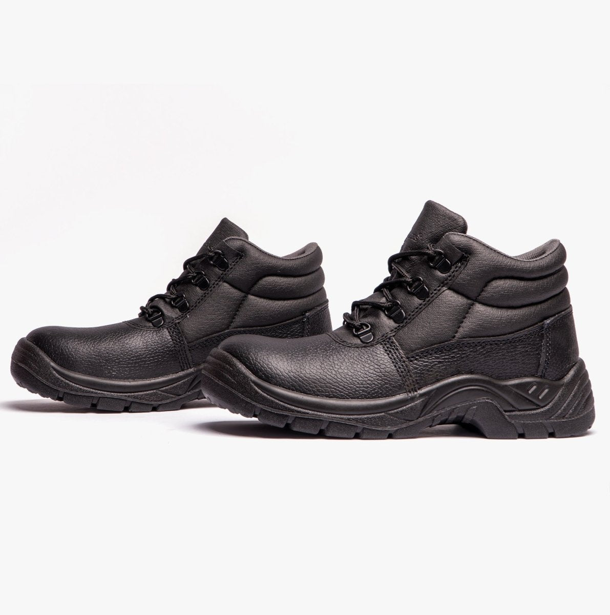 Grafters M9535PA+ Unisex Leather Chukka Safety Boots Black (Plus Sizes) M9535PA+ - 49 | STB.co.uk