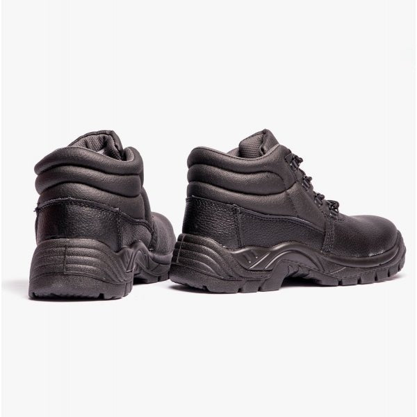 Grafters M9536A+ Unisex Leather Chukka Safety Boots Black (Plus Sizes) M9536A+ - 49 | STB.co.uk