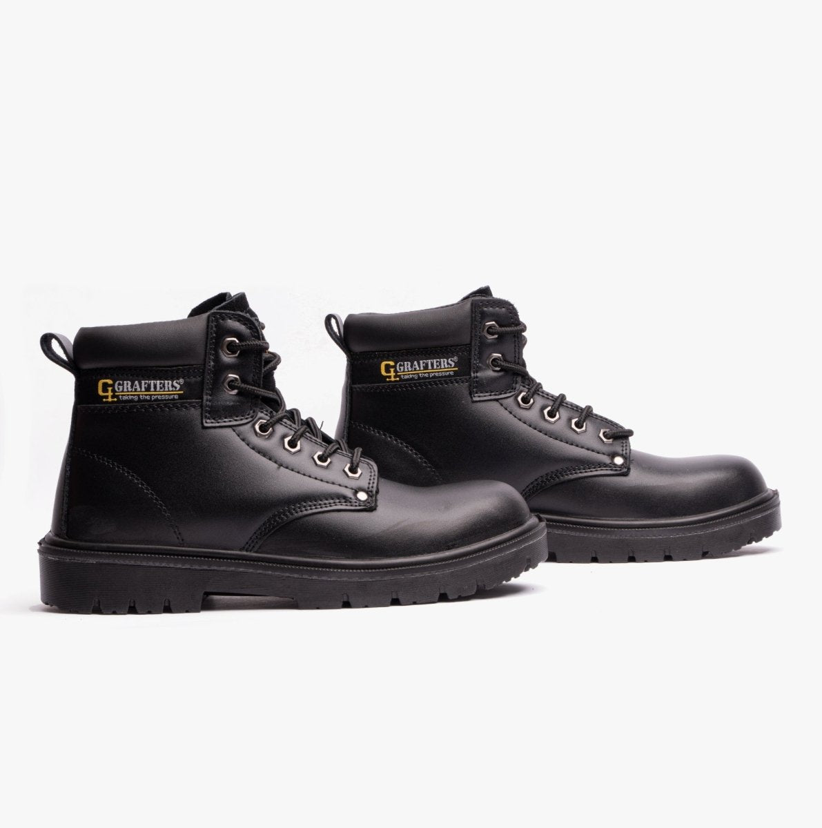Grafters M958A Mens Leather Safety Boots Black M958A - 38 | STB.co.uk