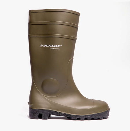 Dunlop PROTOMASTOR Unisex Safety Wellington Boots Green W195E - 38 | STB.co.uk