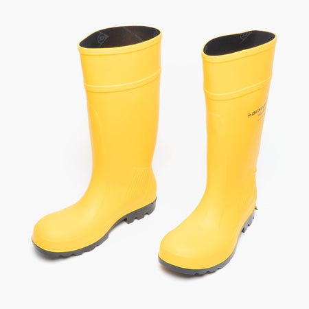 Dunlop PUROFORT Unisex Safety Wellington Boots Yellow 11839 - 13630 - 04 | STB.co.uk