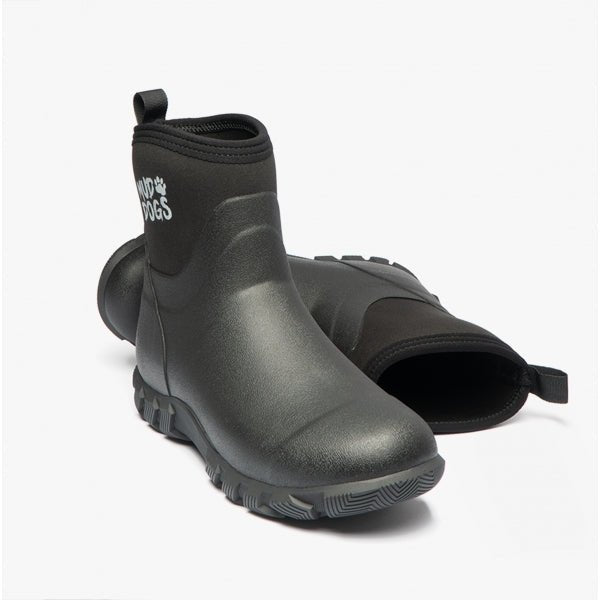 Mud Dogs RUTLAND SHORT Unisex Neoprene Wellington Boots Black RF9003 - BLK - 3 | STB.co.uk
