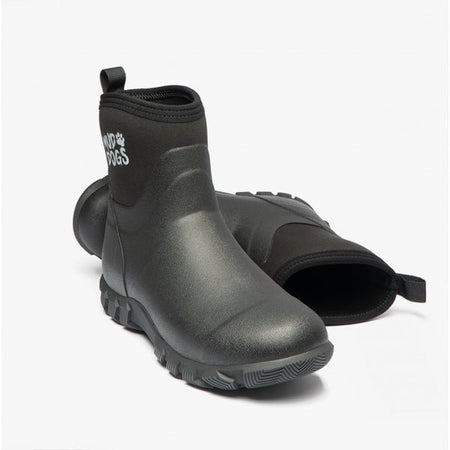 Mud Dogs RUTLAND SHORT Unisex Neoprene Wellington Boots Black RF9003 - BLK - 3 | STB.co.uk