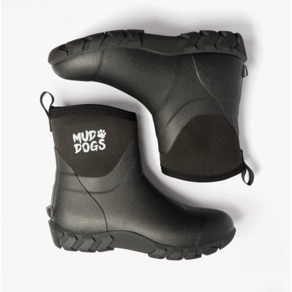 RUTLAND SHORT Unisex Neoprene Wellington Boots Black