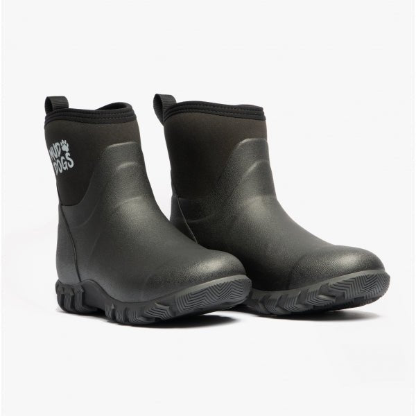 Mud Dogs RUTLAND SHORT Unisex Neoprene Wellington Boots Black RF9003 - BLK - 3 | STB.co.uk