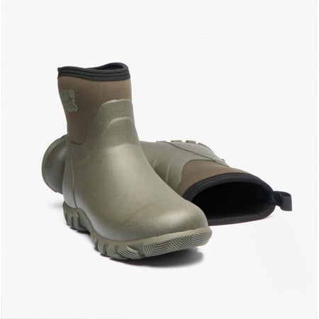 Mud Dogs RUTLAND SHORT Unisex Neoprene Wellington Boots Olive RF9003 - OLV - 3 | STB.co.uk