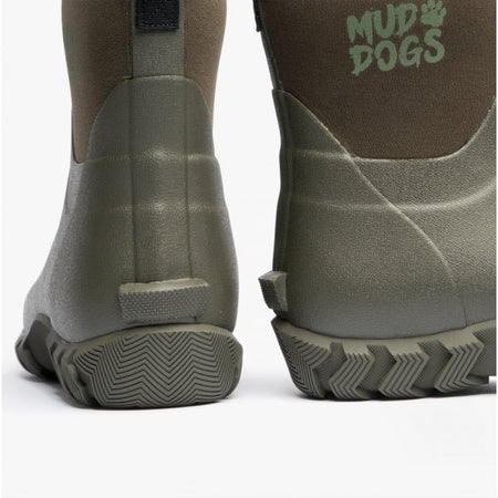 Mud Dogs RUTLAND SHORT Unisex Neoprene Wellington Boots Olive RF9003 - OLV - 3 | STB.co.uk