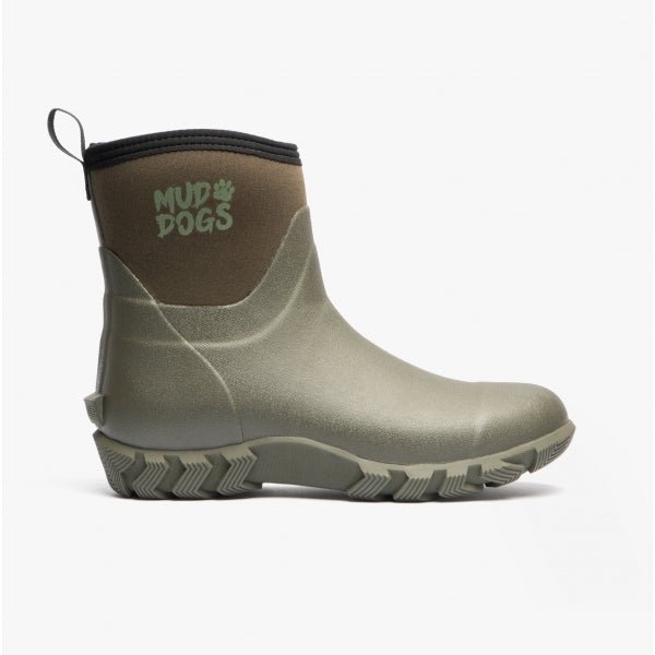 Mud Dogs RUTLAND SHORT Unisex Neoprene Wellies Olive STB –