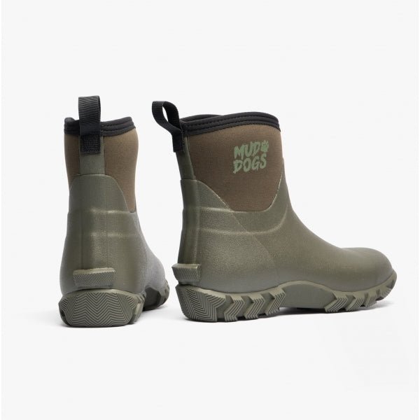 Mud Dogs RUTLAND SHORT Unisex Neoprene Wellington Boots Olive RF9003 - OLV - 3 | STB.co.uk