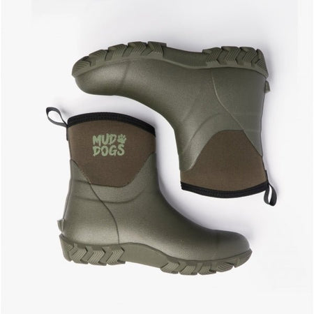 Mud Dogs RUTLAND SHORT Unisex Neoprene Wellington Boots Olive RF9003 - OLV - 3 | STB.co.uk